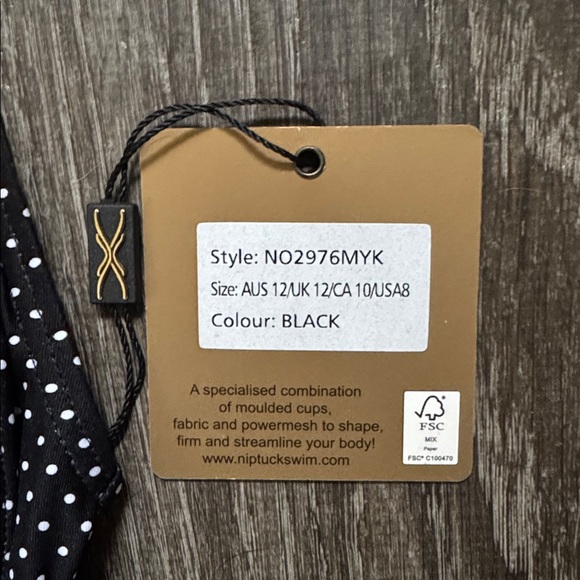 NipTuck Black and White Polka Dot One Piece Swimsuit - Picture 3 of 7